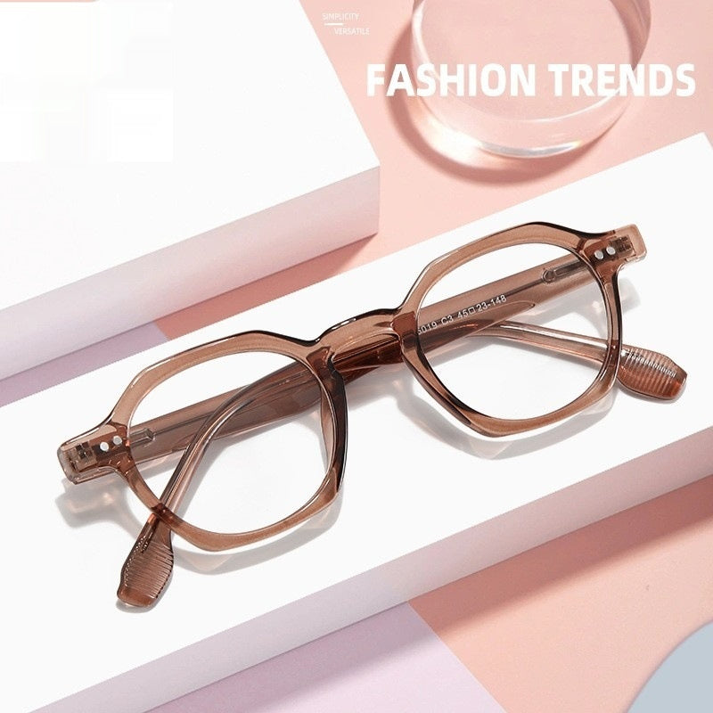 Women's Fashionable Polygonal Retro Artistic Glasses