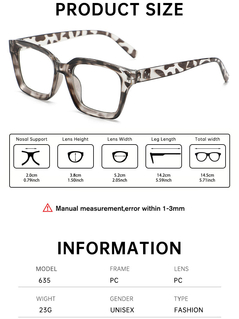 Ultra Light Trendy Cold Tea Brown Square Frame, Transparent Ins Stylish Slimming Casual Daily Shades For Women