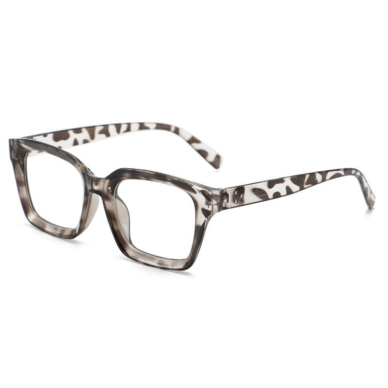 Ultra Light Trendy Cold Tea Brown Square Frame, Transparent Ins Stylish Slimming Casual Daily Shades For Women