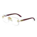 European And American Retro Frameless Mens Diamond Sunglasses